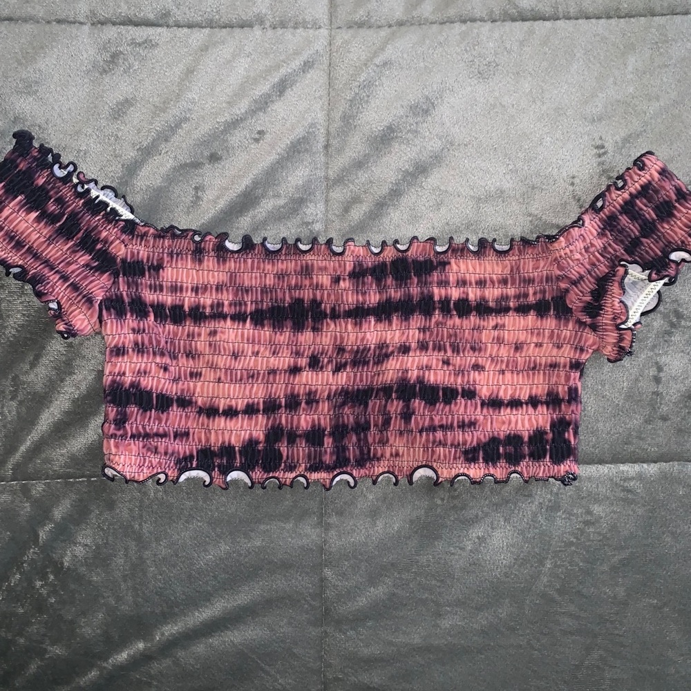 PINK bikini top off the shoulder